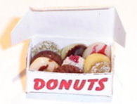Dollhouse Miniature Donut Box-Filled